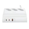 USAMS Listwa zasilająca 65W Super SiFast Charging USB Extension Socket EU biały/white CC160TC01 (US-CC160)
